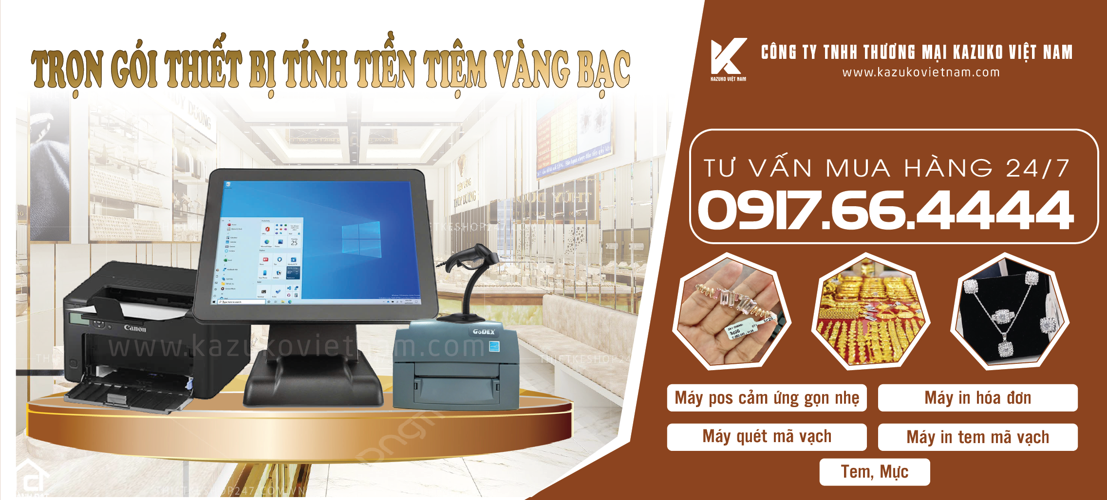 MÁY TÍNH TIỀN TIỆM VÀNG BẠC TRỌN GÓI  : 0917.66.4444